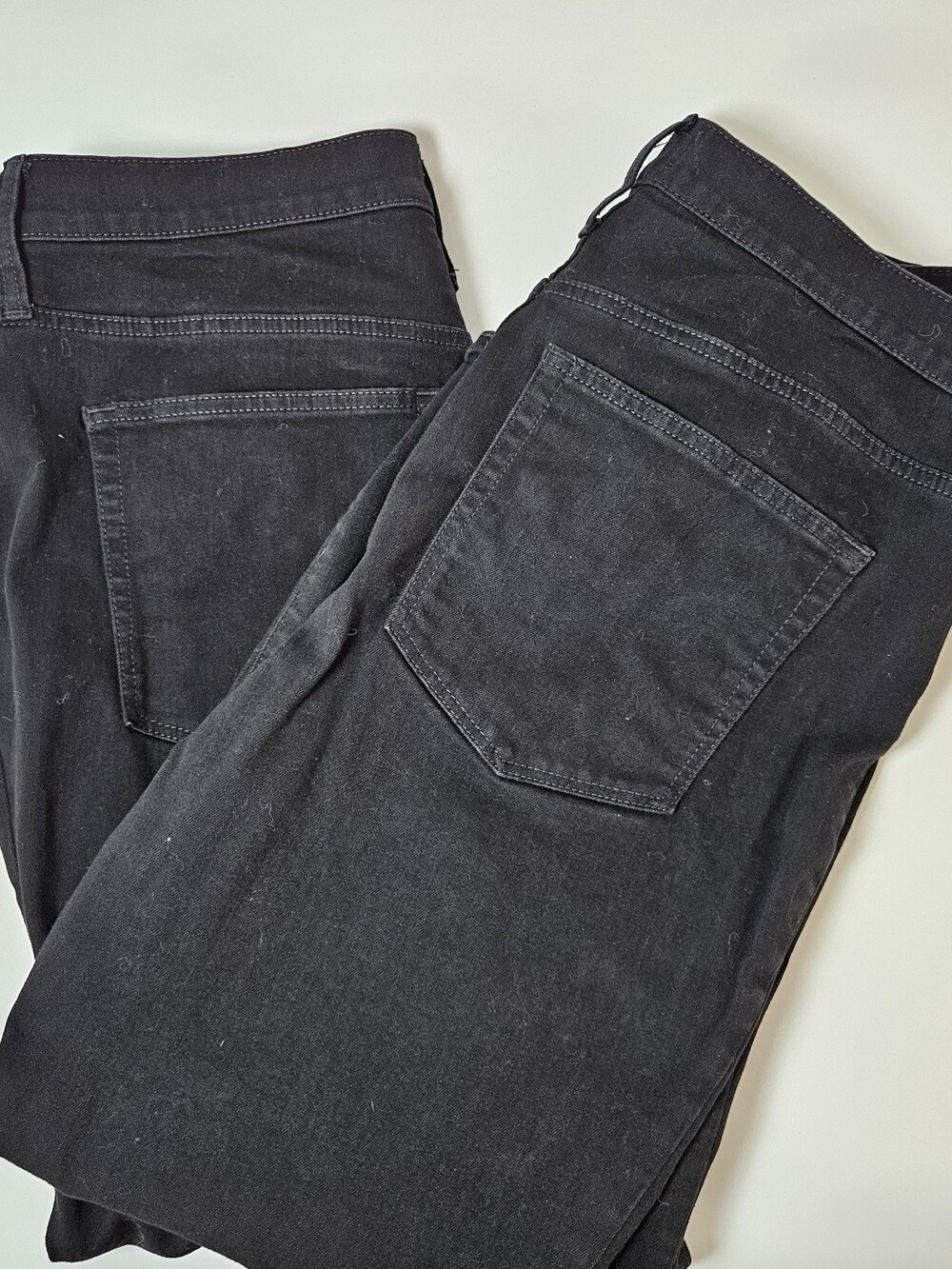 Lot Of 2 J. Crew Jeans Womens Size 32 Black Essential Straight Stretch Denim